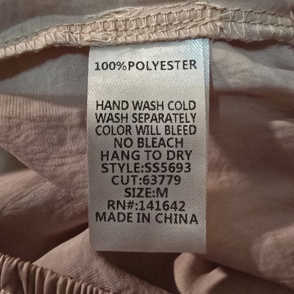 She + Sky Blush Pink Cropped Off Shoulder Long Sleeve Blouse - Picture 14 of 16